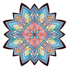 Bright abstract pattern, mandala. 