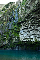 絶景ジャパン　ダイナミックな雄川の滝　鹿児島　日本