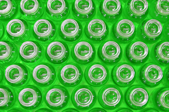 Glass Bottles fill with green liquid