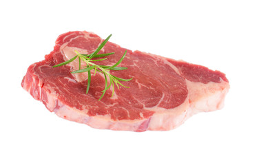 Steak isolated on white background