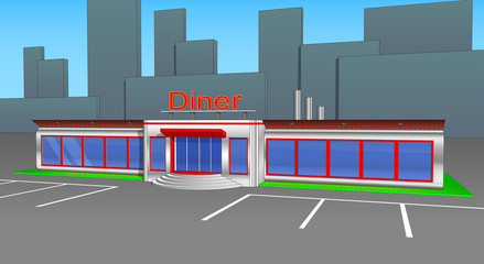 Diner cafe icons and cliparts v2