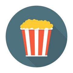 Pop corn flat icon