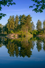 Fototapeta na wymiar landscape with reflection