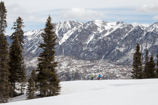 Majestic mountains at Purgatory ski resort in Durango, CO