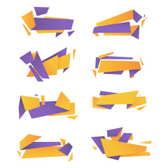 abstract colorful vector labels