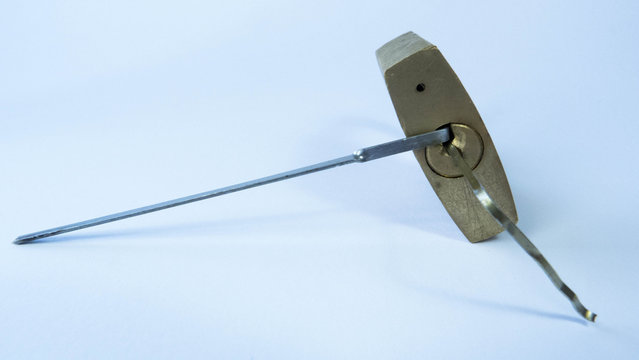 Opening a padlock