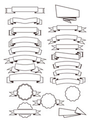 Pack of vector silhouette empty labels