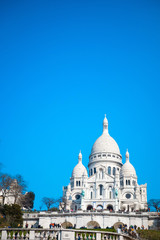 Fototapeta premium The Sacre-Coeur church in Montmartre,paris