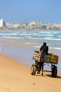 Charrette sur la plage de Dakar Yoff, S&eacute;n&eacute;gal