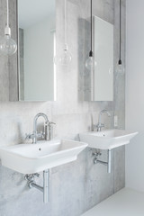 Contemporary decor of bathroom