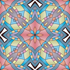 Bright seamless abstract pattern, mandala. 