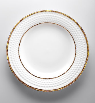 Luxury Ceramic Tableware On White Background