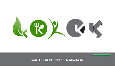 k letter vector logo concept