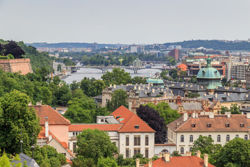 view of Prague from a height