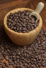 Jar full of coffee beans
