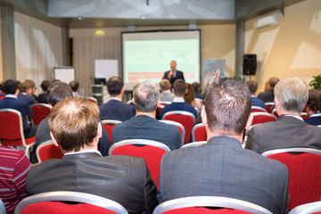 Fototapeta premium business presentation in a conference hall