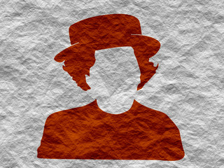 Vintage woman silhouette