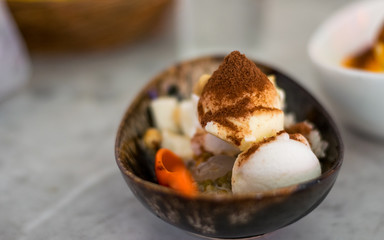 local ice cream in the old town, Songkhla Province, Thailand