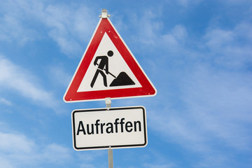 Schild 77 - Aufraffen