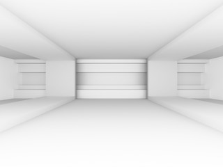 Fototapeta premium Empty White Room Architecture Background