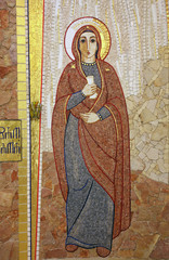 Virgin Mary, mosaic, Chapel in monastery of the Sisters of Charity of St. Vincent de Paul in...