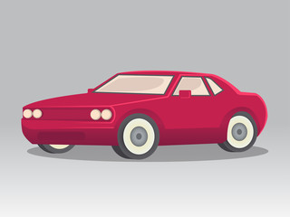 
cartoon red car illustration