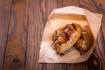 sausages on the table