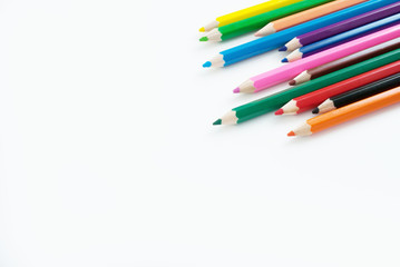 pencil color art background empty for text or your copy