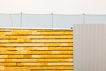 Wärmedämmung einer Industriefassade