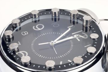  Time is money concept.