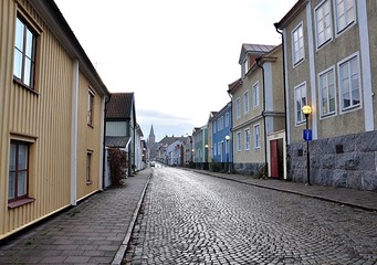 street and city Vastervik,Sweden,Europe