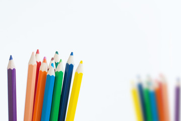 Fototapeta premium pencil color art concept background empty for text or your copy