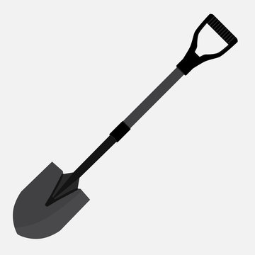 Flat shovel icon
