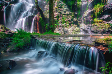 Fototapeta premium Pond and waterfalls in Hortas