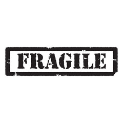 Black stamp fragile