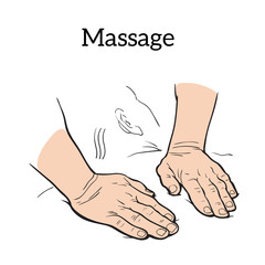Therapeutic manual massage. Medical therapy