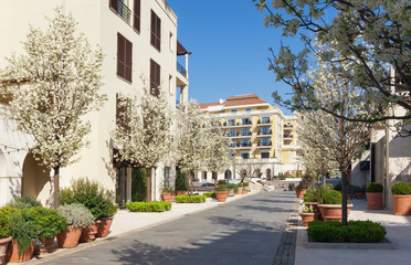 Montenegro, Tivat city. View of Porto Montenegro village in spring