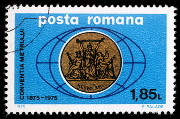 Stamp printed in Romania dedeicated to Conventia Metallurgica, circa 1975
