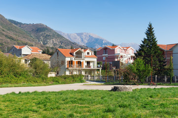 Fototapeta na wymiar Playground. Donja Lastva village (near Tivat city), Montenegro