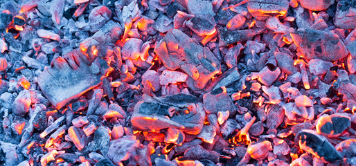 burning charcoal as a background. texture