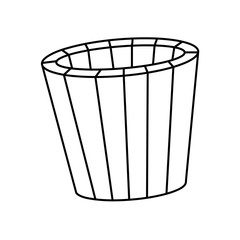 sauna bucket, vector symbol , icon  design. illustration isolated on white background.