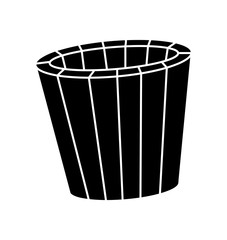 sauna bucket, vector symbol , icon  design. illustration isolated on white background.