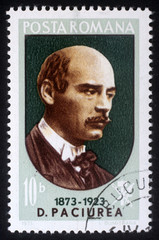 Stamp printed in Romania shows Dimitrie Paciurea (1873-1923) sculptor