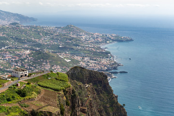 Fototapeta na wymiar View down valley in Madeira Portugal