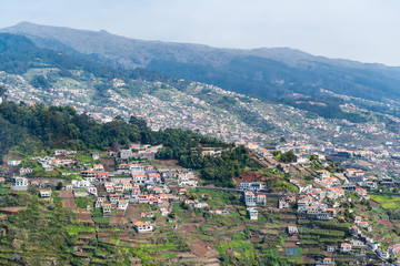 Fototapeta na wymiar View down valley in Madeira Portugal