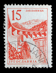 Stamp printed in Yugoslavia shows a Hydroelectric works, Jablanica, with the same inscription, from series 