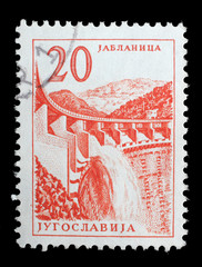 Stamp printed in Yugoslavia shows a Hydroelectric works, Jablanica, with the same inscription, from series 