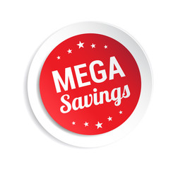Mega Savings Sticker