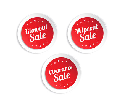 Blowout, Wipeout & Clearance Sale Stickers