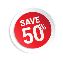 Save 50% Sticker